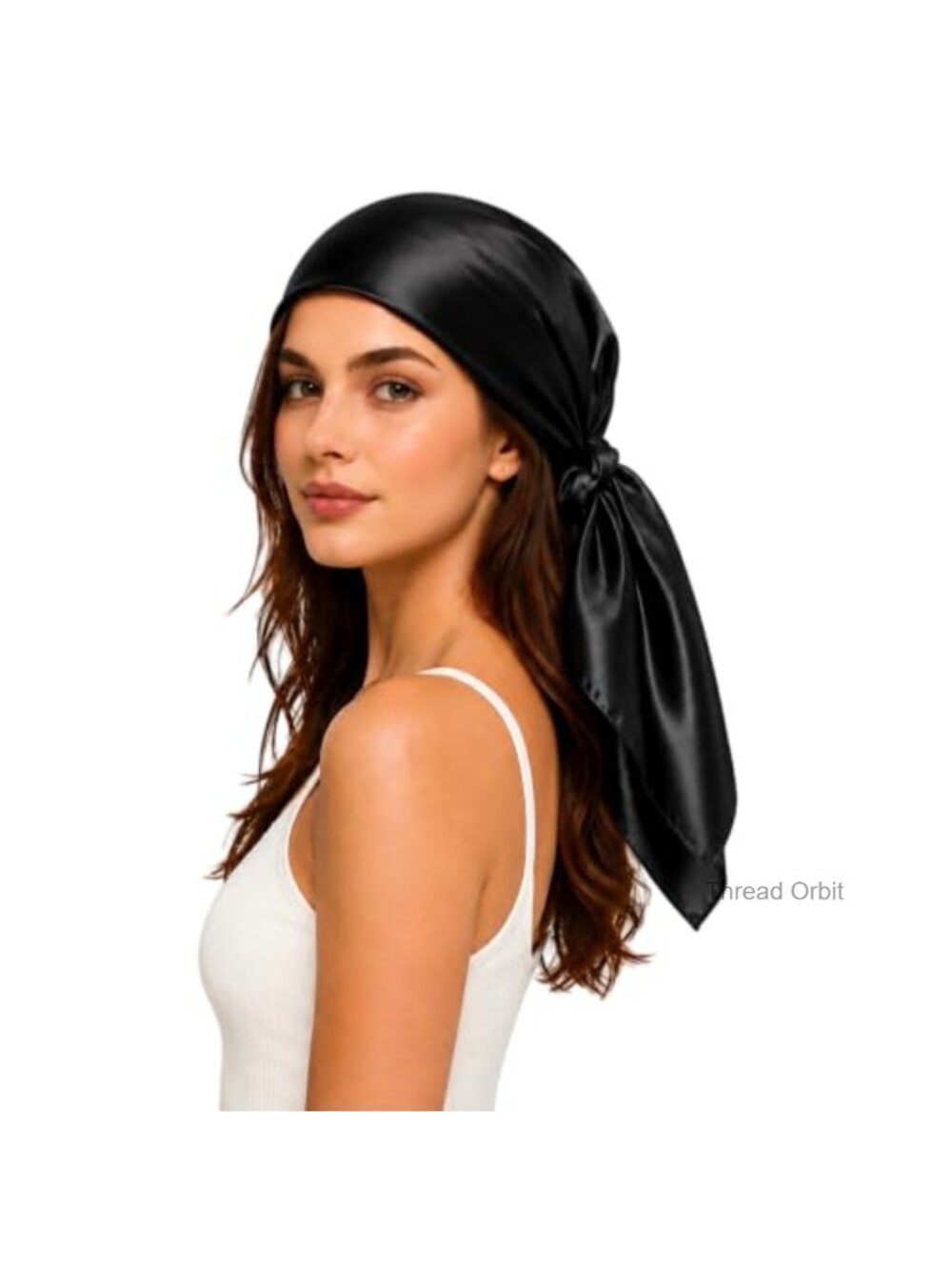 100% Mulberry Silk Head Scarf 35x35 Square Hair Wrap Sleep Cap